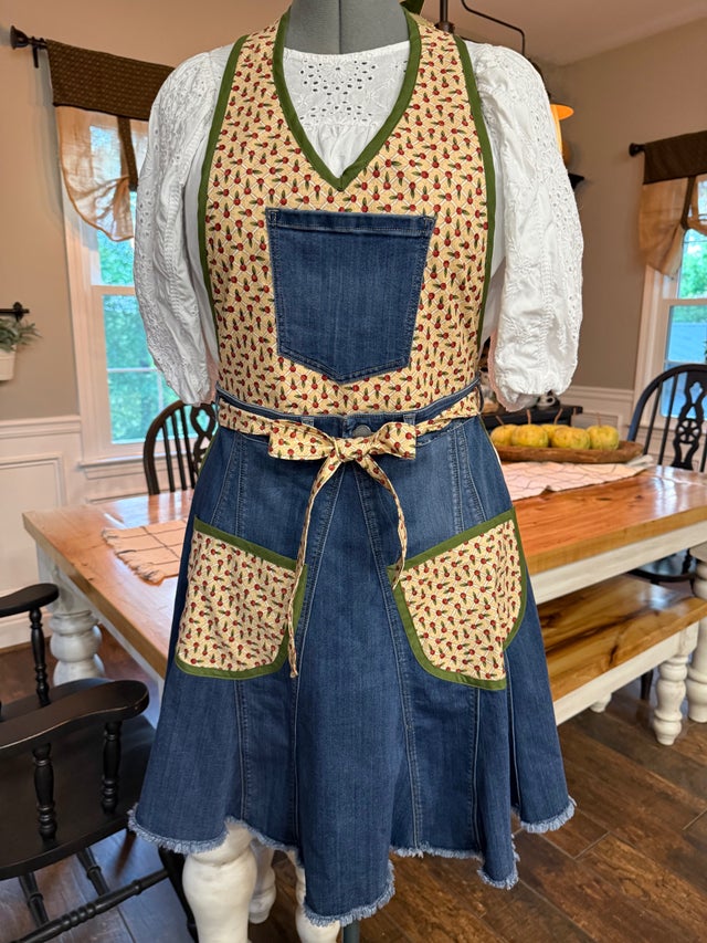 Shop Vintage Style & Upcycled Denim Aprons | Villarosa Vintage